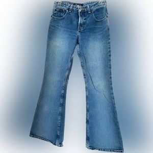 *VINTAGE from 2000* l.e.i. jeans low rise flare 100% cotton RARE size 3 junior
